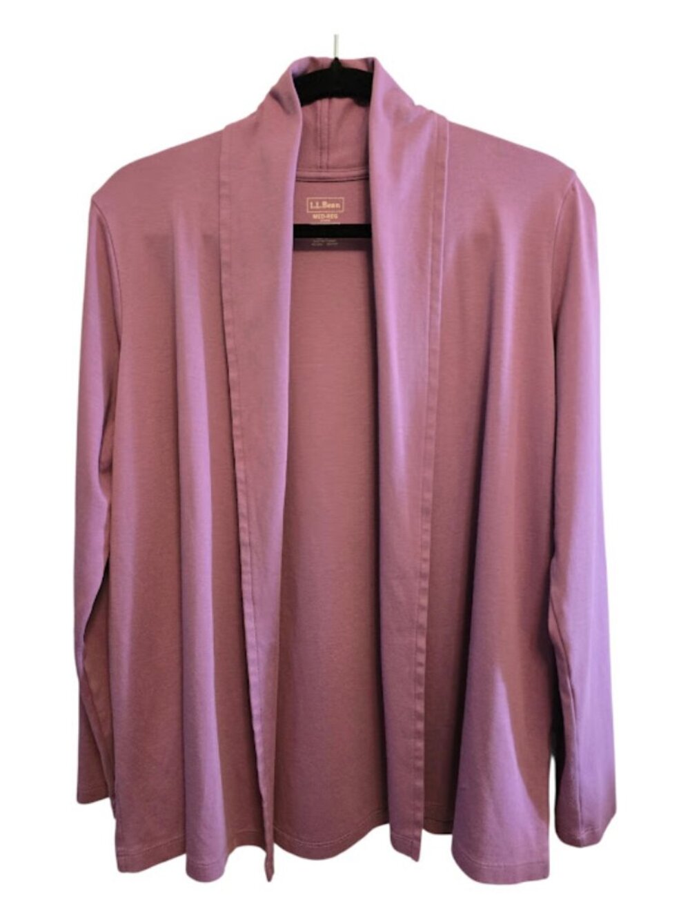 SUPIMA COTTON OPEN FRONT CARDIGAN L.L. BEAN QUALITY EASYGOING COMFY MEDIUM